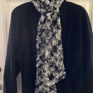 Dennis Basso Faux Fur Boa/Scarf/Black White & Gray/62 Inches in Length/NEW!